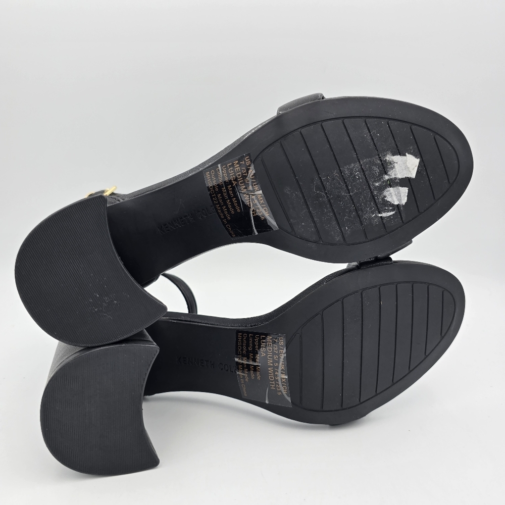 Like New Kenneth Cole New York Luisa Block Heel Ankle Strap Sandals - Picture 13 of 16
